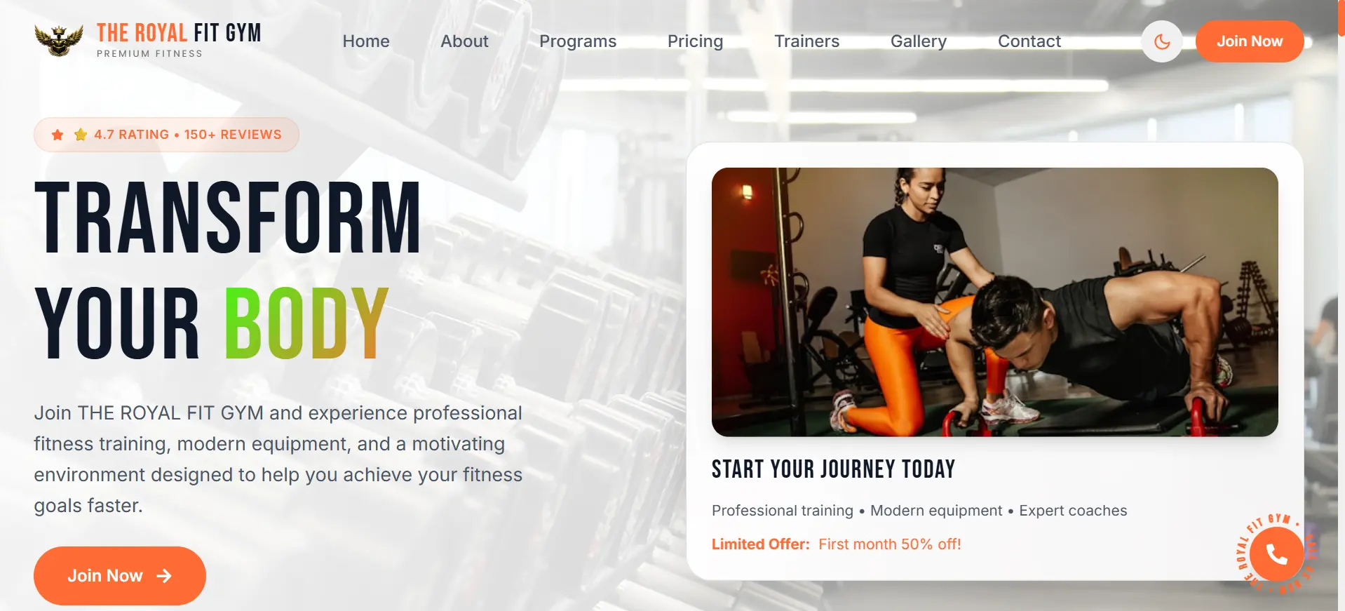 Premium Gym Website